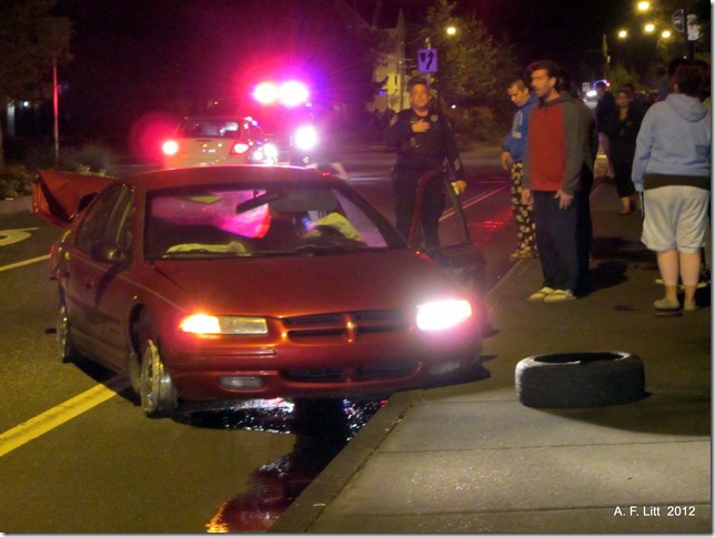 Drunk driver crash and run.  Powell Blvd.  Gresham, Oregon.  May 9, 2012.  12:12 AM.