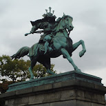 statue of kusunoki masashige in Tokyo, Tokyo, Japan