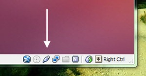 Icon untuk membaca flashdisk di VirtualBox
