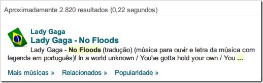 Primeiro resultado da busca Primeiro resultado da busca