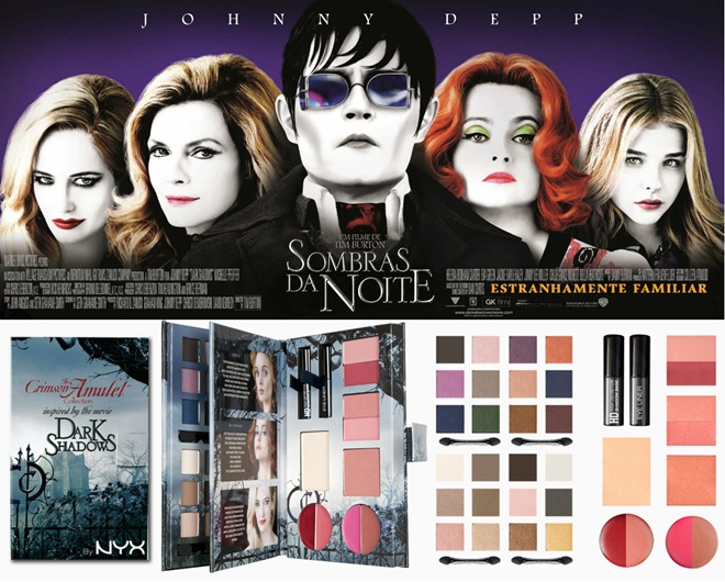 Estojo de Maquiagem NYX inspirado no filme Sombras da Noite. estojo nyx filme sombras da noite
