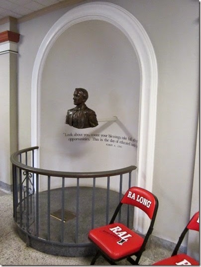 Bust of Robert A. Long at age 23 by Larry Anderson at Robert A. Long High School in Longview, Washington on May 5, 2012