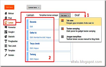 Cara Membuat Menu Halaman Pada Blog Cara Membuat Menu Halaman Pada Blog