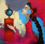 "ORIGIN" 40x40 (oil/acrylic on canvas)