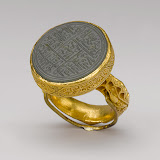 Ring, Timurid period (1370–1507), late 15th–early 16th century Iran Gold, cast and chased; nephrite, carved