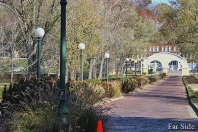 Looking back towards the gate