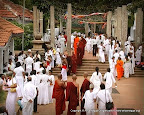Sangha (bhikkhu's) arriving to Piritha Mandapaya