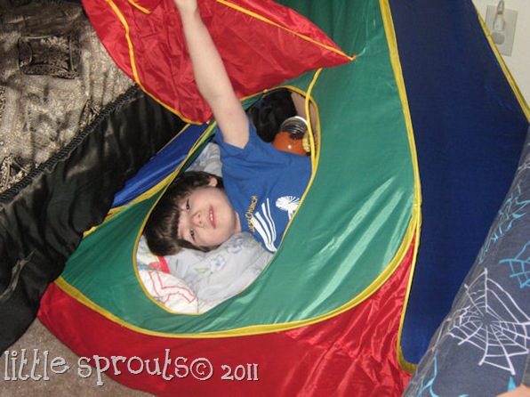 Pup tent play