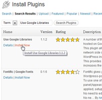 Meng-install plugin Use Google Libraries
