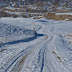 Snowy road in the foothills of the Tian Shan, Xinjiang