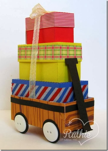 Red Box Wagon - The Cutting Cafe - Nueva Aventura -  Latinas Arts and Crafts - Ruthie Lopez DT 1