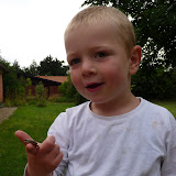 Theodor har fanget en frø &ndash; 25-jul-2011
