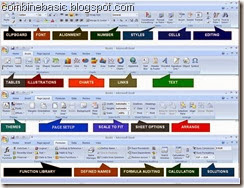 Microsoft Excel Common Tab Menu Command Buttons(combinebasic.com) MSEXCEL07TABMENUBUTTONS