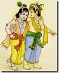 [BG Sharma painting of Balarama and Krishna]