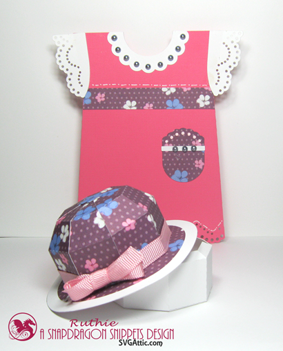 Leprechaun mini bowler hat box - First communion girls dress card - Ruthie Lopez