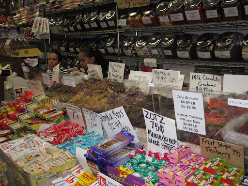 Here is the selection of candy in front of the cash registers... There's plenty of sweets to pick from last minute before paying.