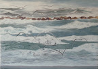 SOLD Gabbiani 2 - Möven an der Adria, Öl auf Leinwand. SOLD Gabbiani 2 - Möven an der Adria, Öl auf Leinwand.