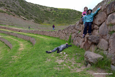 Dad gets winded in the high altitude.