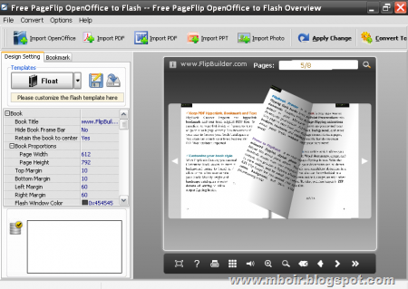 Free Pageflip OpenOffice to Flash - mboir