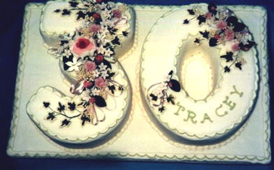 30th Birthday Cake on 30th Birthday Cake Number Cakes With Flowers Birthday Cakes Over 18s