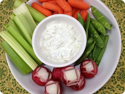 veggies & dip how to make a vegetable tray