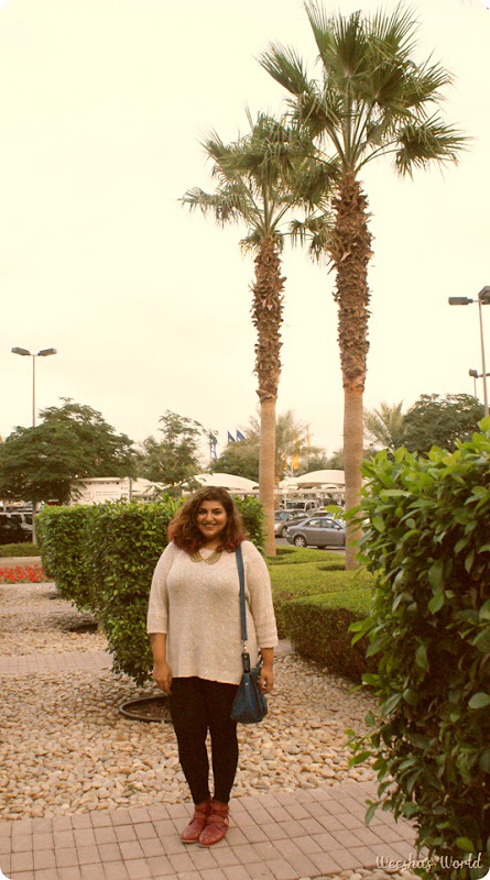 Weesha outfit studded boots from new look, sequin sweater from h & m, gold collar necklack from new look