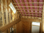 Cathedral Ceiling Continuous Venting with Rafter Chutes prior to Insulation Installation