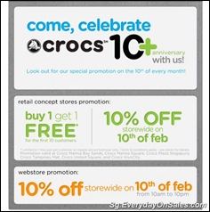 crocs-10th-Anniversary-Sale-Singapore-Warehouse-Promotion-Sales