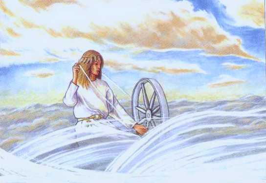 Frigg Spinning The Clouds 2, Asatru Gods And Heroes