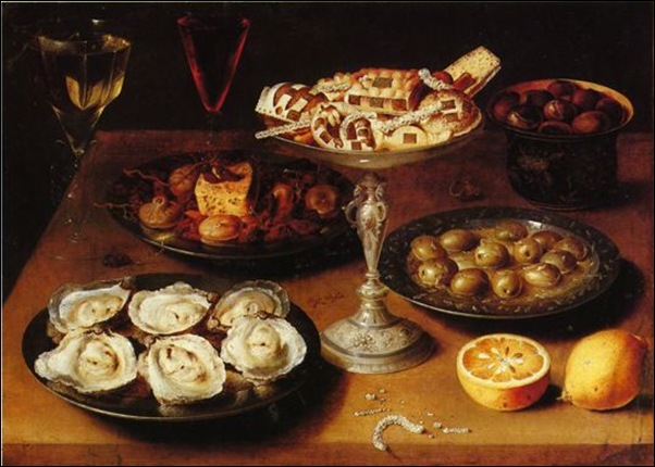 Osias Beert, Nature morte aux huîtres et pâtisserie