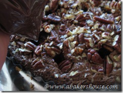 fill brownie holes with ganache fill brownie holes with ganache