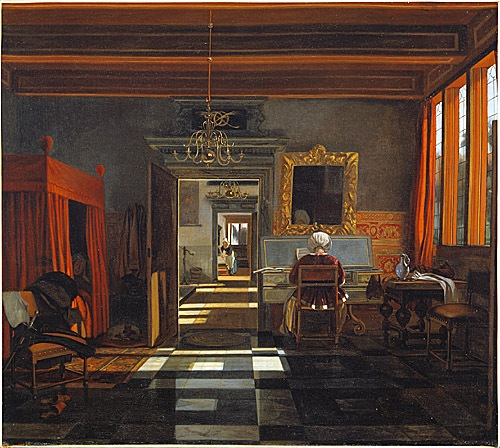 Intérieur avec femme au clavecin Intérieur avec femme au clavecin