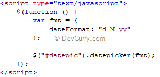 Jquery date format