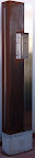 846 - 222x45x20, acero corten y acero inox.