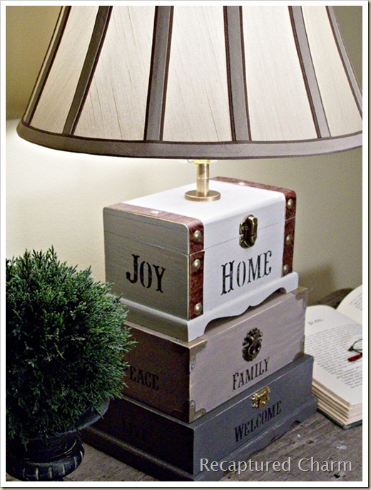 Dollar Store Trinket Box Lamp 039a