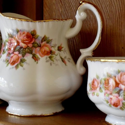 a new addition to my collection of floral china