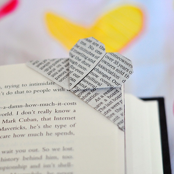 Corner Origami Heart Bookmark
