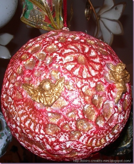 Noël, Powertex, boule polystyrène, dentelle, stone art, pigments, inca gold Noël, Powertex, boule polystyrène, dentelle, stone art, pigments, inca gold