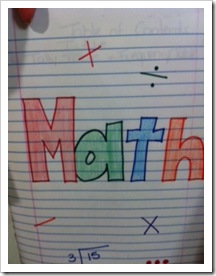 math notebook cover design