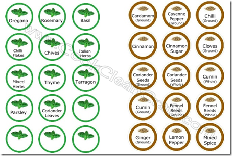 Free Printable Herb and Spice Labels