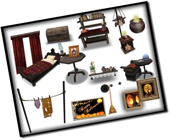 witch house furniture pack contents