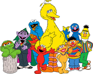 c0 the gang from Sesame Street
