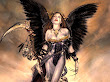 Dark Angel With Sculls