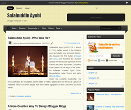 Salahuddin Ayubi Blogger Template