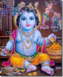 Krishna eating
