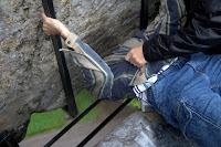 Philip kissing the Blarney stone