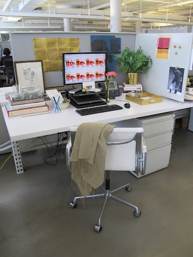 My desk space is not large, but I still like to decorate as I would a room in my house.