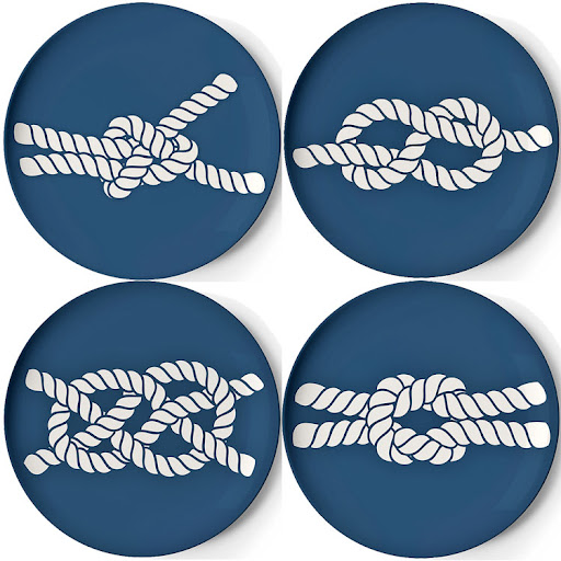 Coasters with a nautical theme are a way to add some chic color to a beach rental. (lekkerhome.com) Coasters with a nautical theme are a way to add some chic color to a beach rental. (lekkerhome.com)