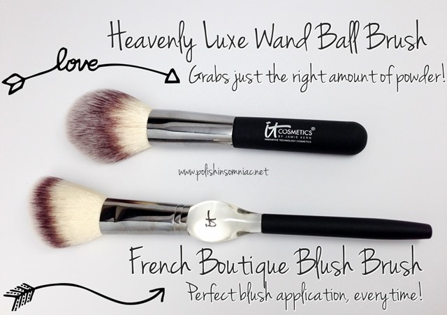 IT Cosmetics Heavenly Luxe Wall Ball Brush and French Boutique Blush Brush