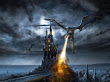 Dragon Burns A Castle